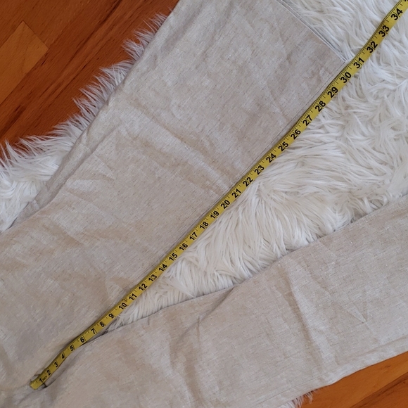 Sacred Threads Wide Leg Linen Pants Nature M - Picture 10 of 16